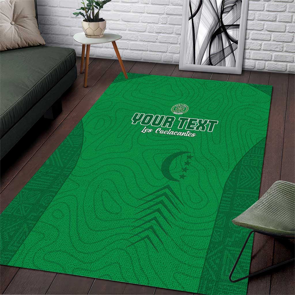 Custom Comoros Football Area Rug Go Les Coelacantes LT15