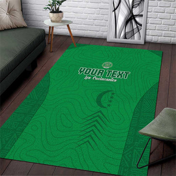 Custom Comoros Football Area Rug Go Les Coelacantes LT15