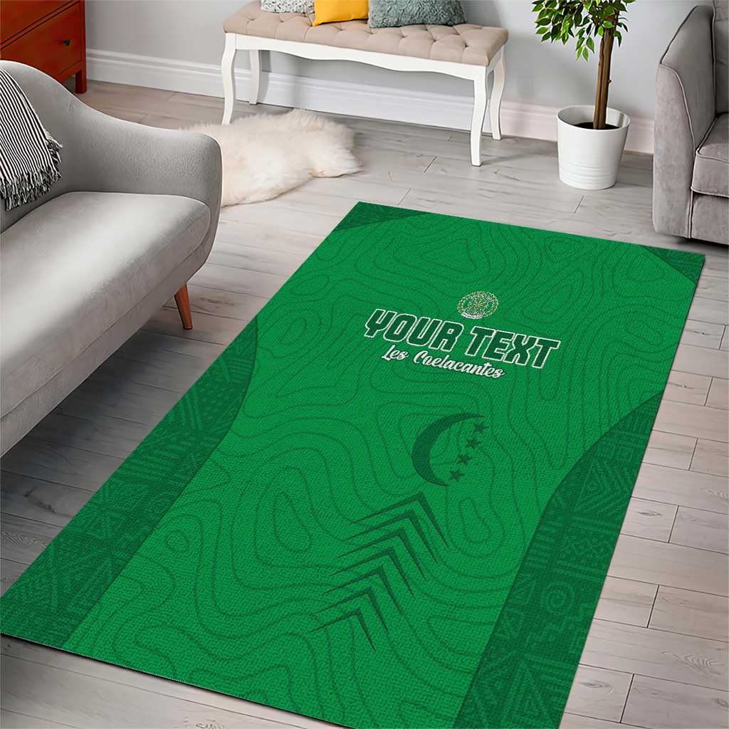 Custom Comoros Football Area Rug Go Les Coelacantes LT15