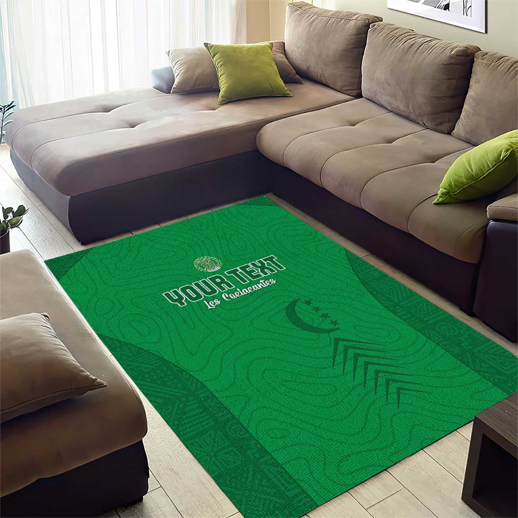 Custom Comoros Football Area Rug Go Les Coelacantes LT15