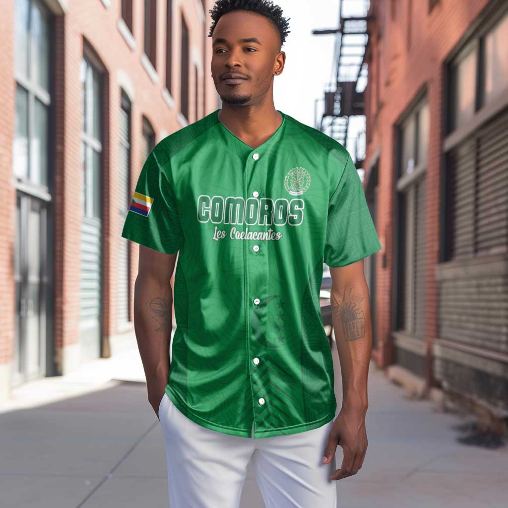 Custom Comoros Football Baseball Jersey Go Les Coelacantes LT15
