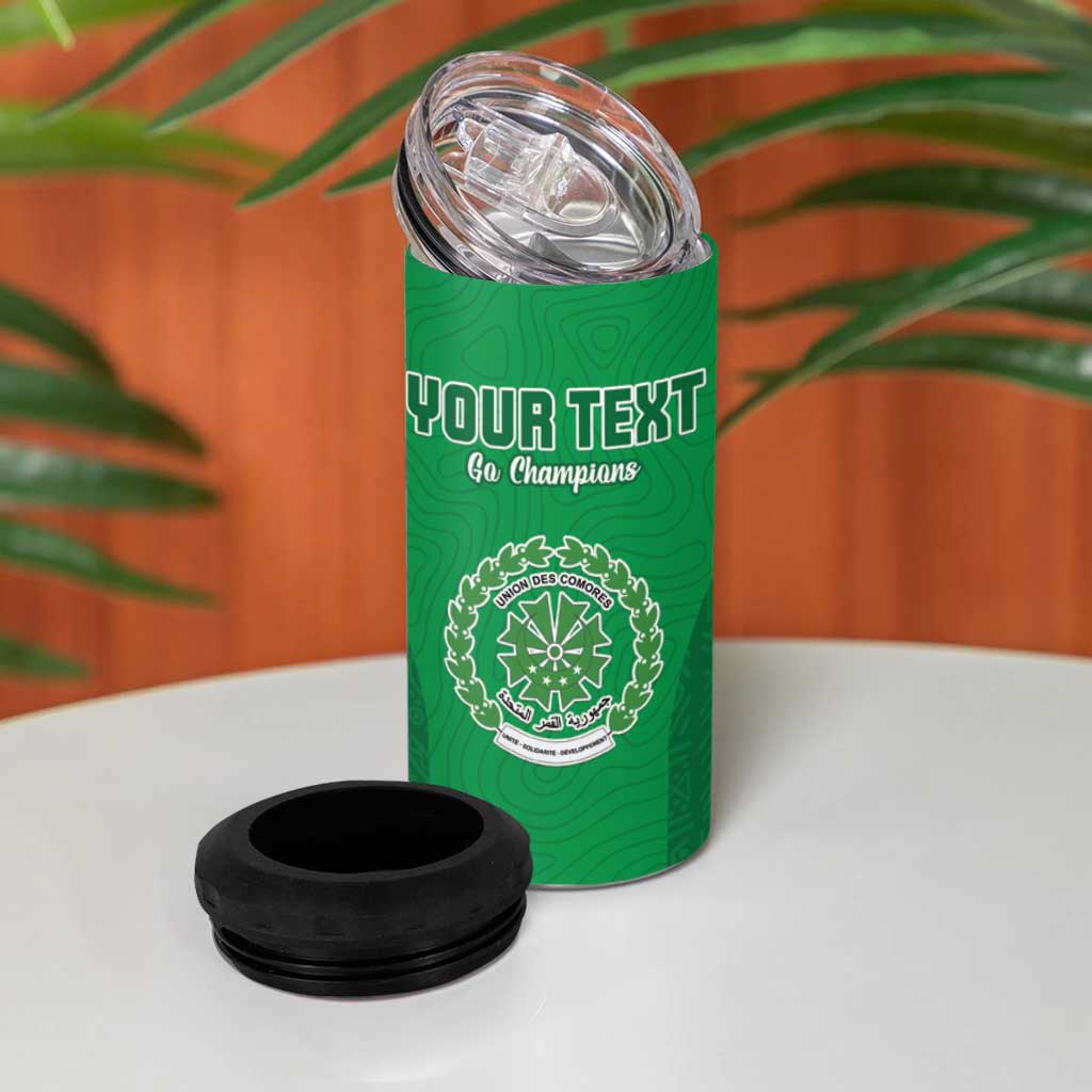 Custom Comoros Football 4 in 1 Can Cooler Tumbler Go Les Coelacantes LT15