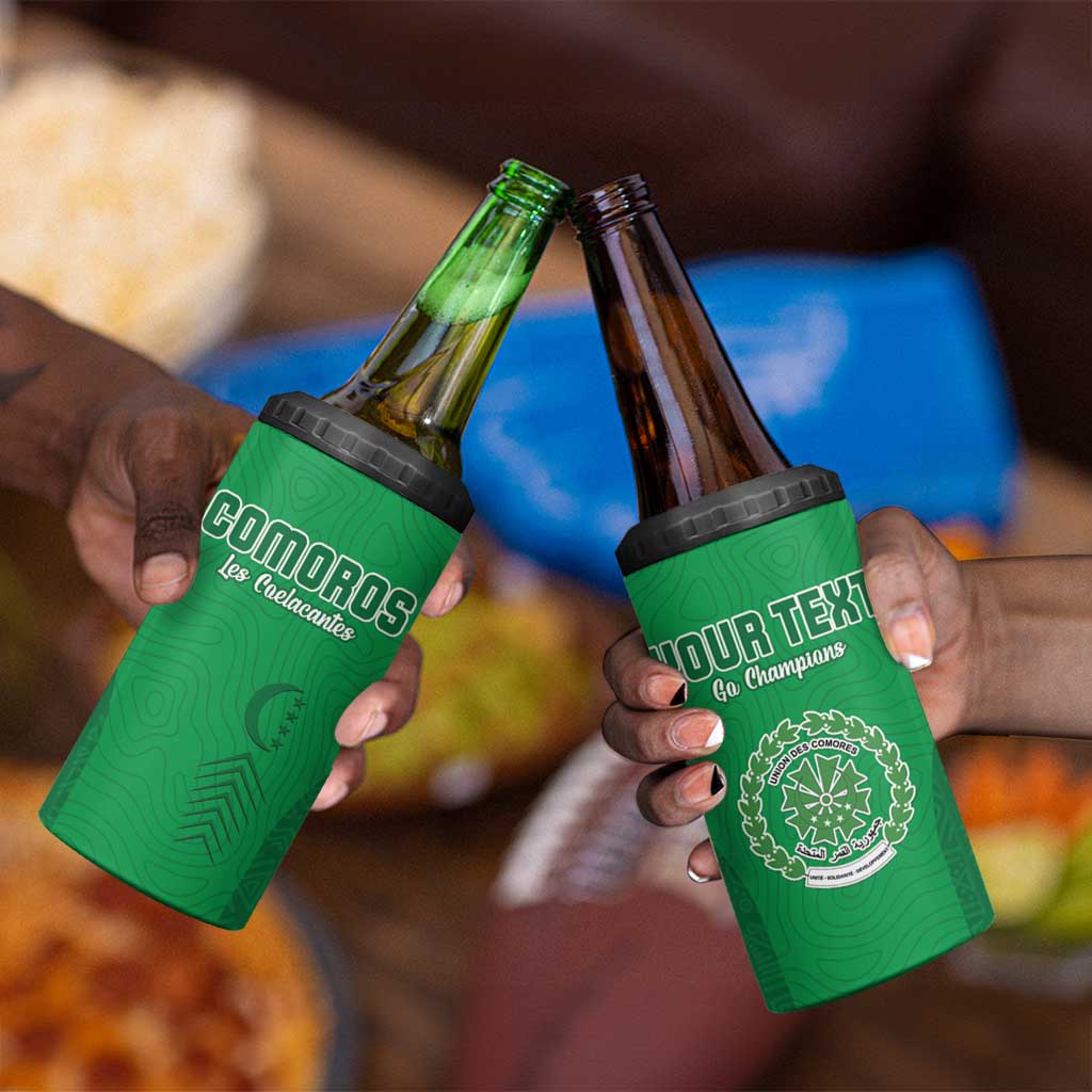 Custom Comoros Football 4 in 1 Can Cooler Tumbler Go Les Coelacantes LT15