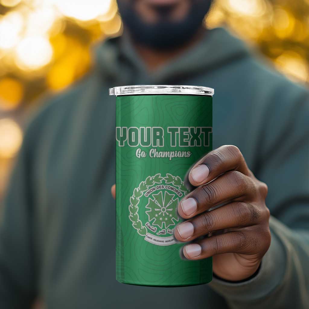Custom Comoros Football 4 in 1 Can Cooler Tumbler Go Les Coelacantes LT15