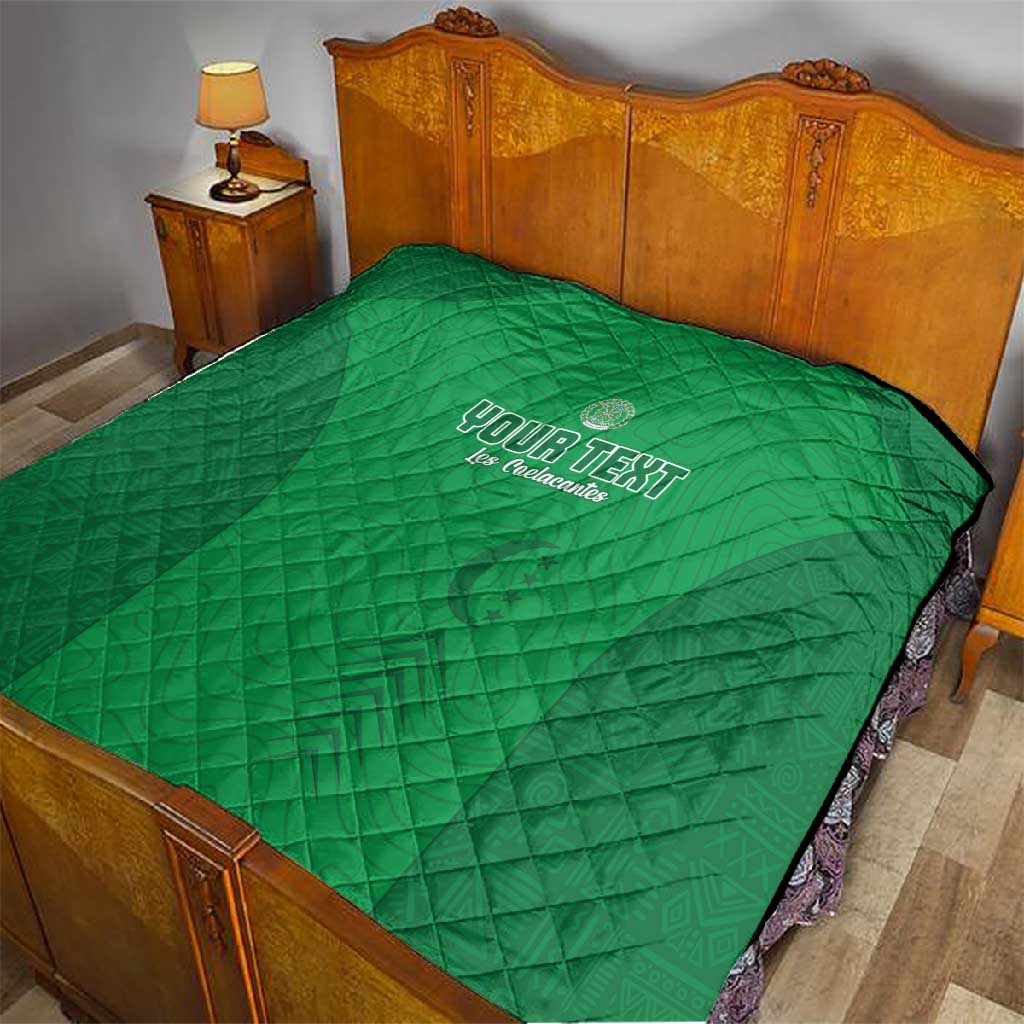 Custom Comoros Football Quilt Go Les Coelacantes LT15