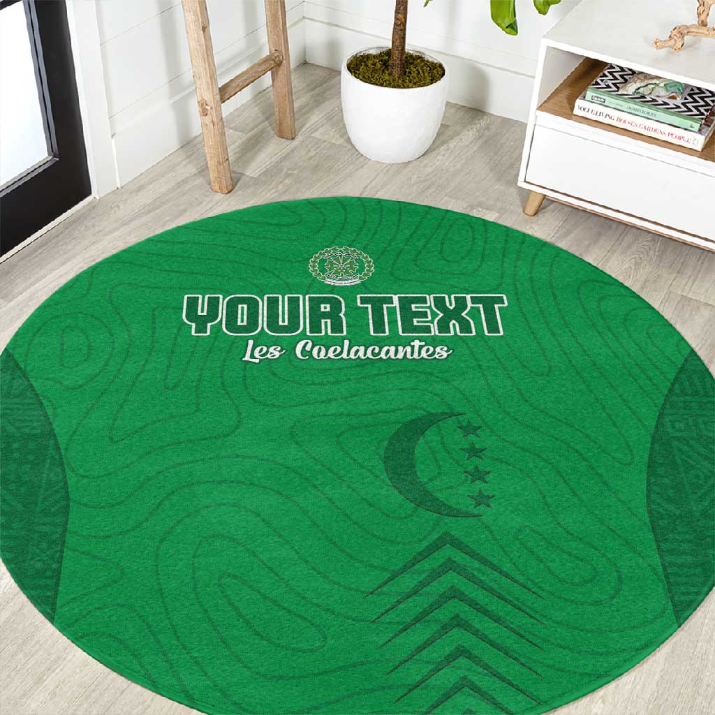 Custom Comoros Football Round Carpet Go Les Coelacantes LT15