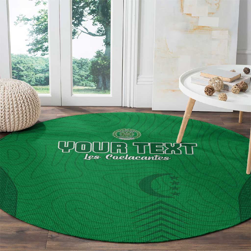 Custom Comoros Football Round Carpet Go Les Coelacantes LT15