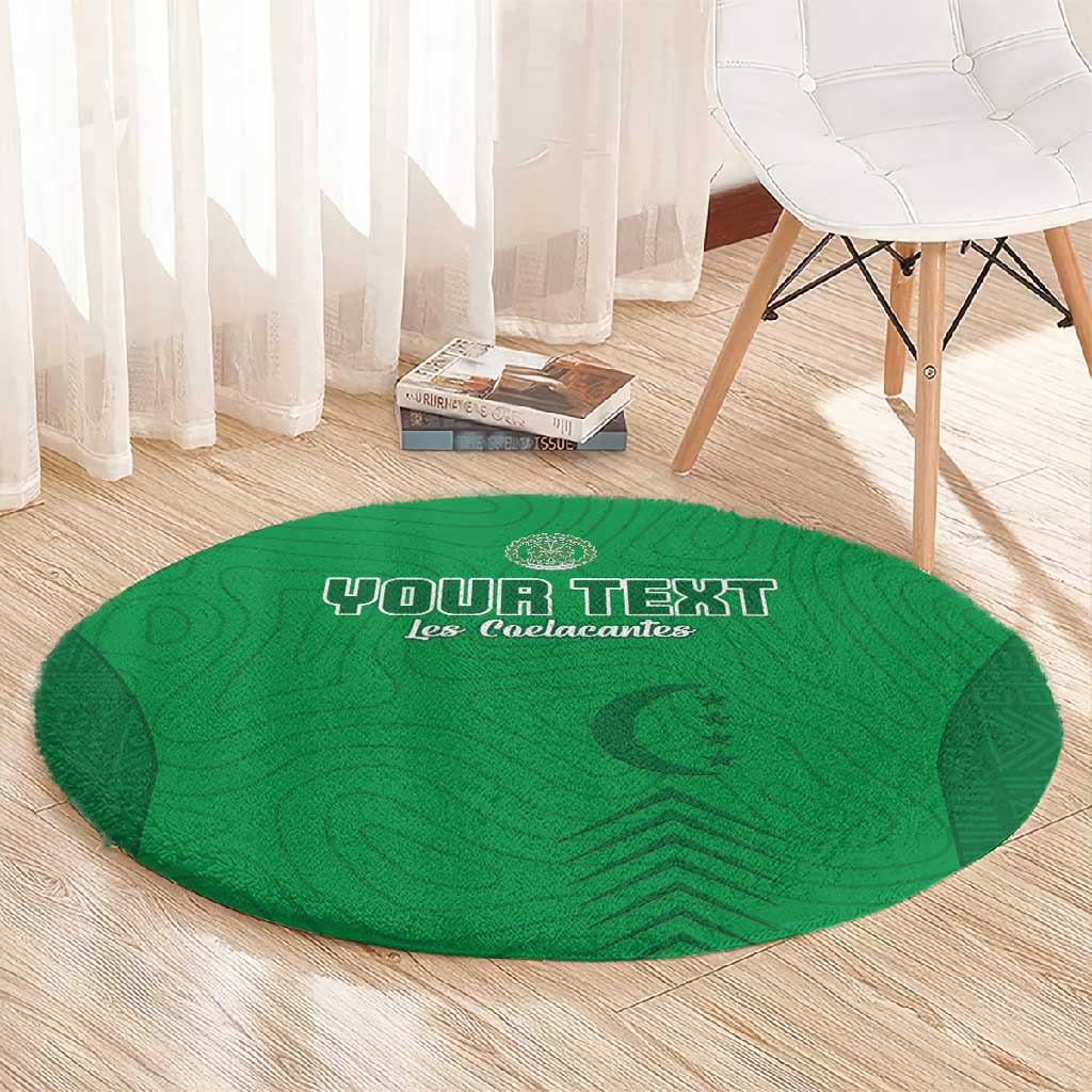 Custom Comoros Football Round Carpet Go Les Coelacantes LT15