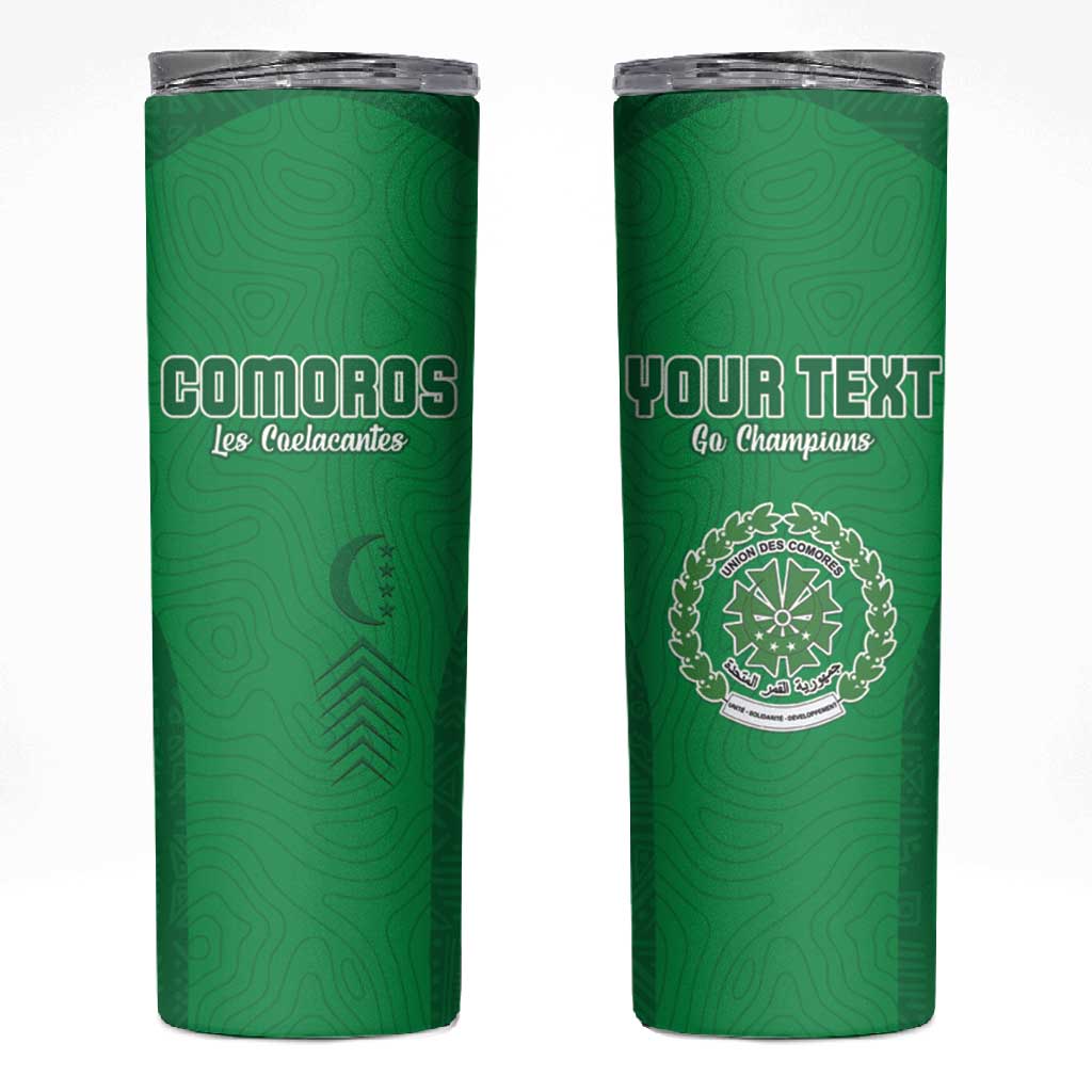 Custom Comoros Football Skinny Tumbler Go Les Coelacantes LT15