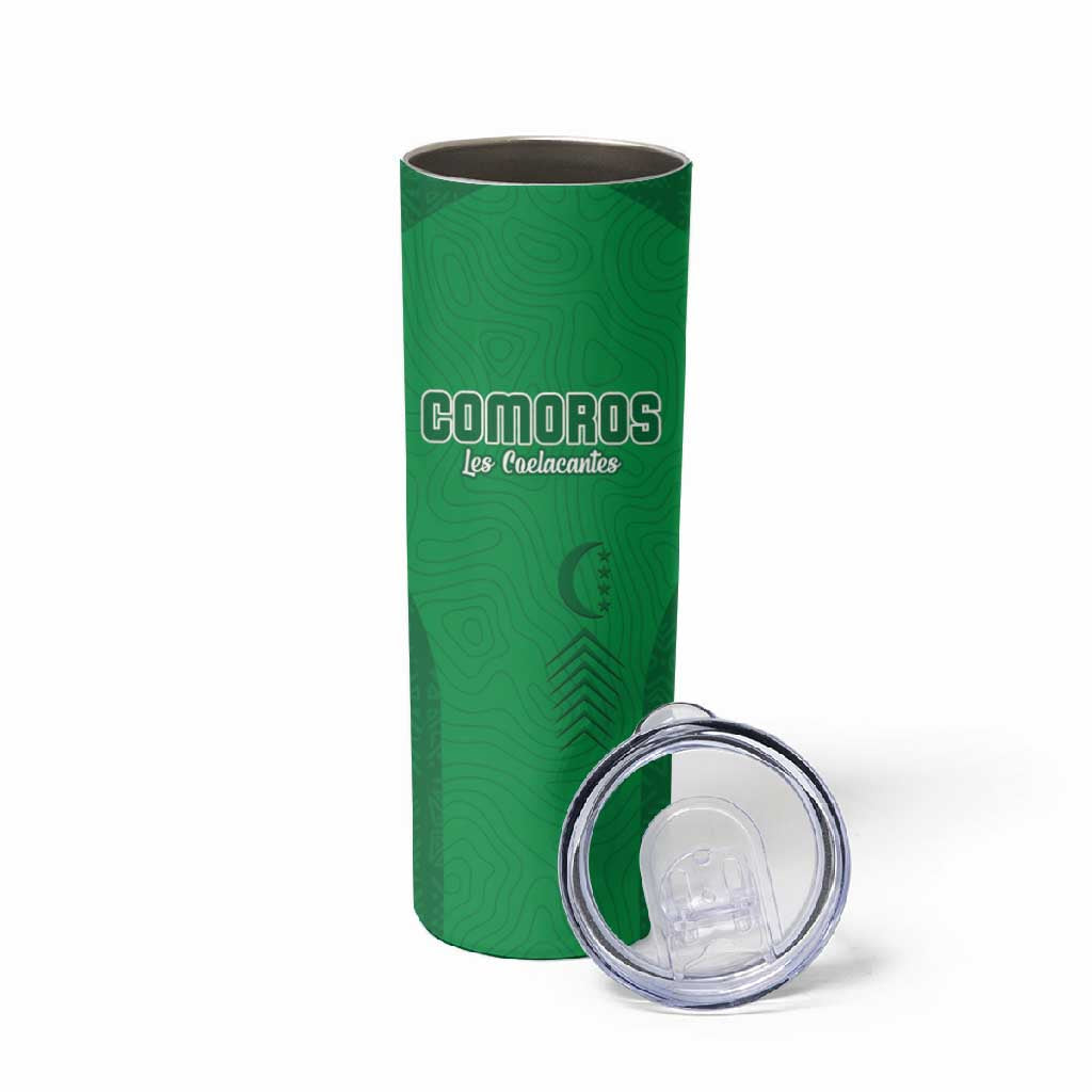 Custom Comoros Football Skinny Tumbler Go Les Coelacantes LT15