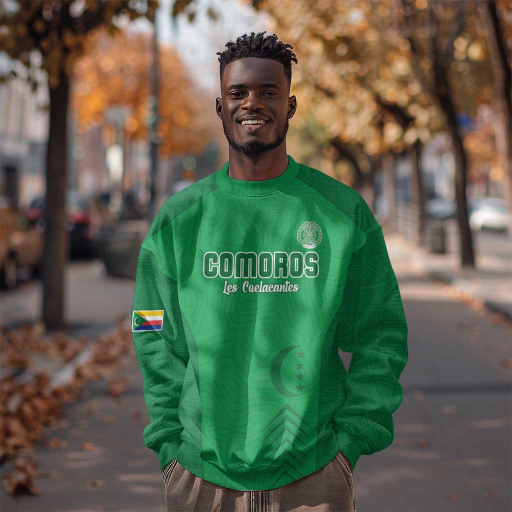 Custom Comoros Football Sweatshirt Go Les Coelacantes LT15