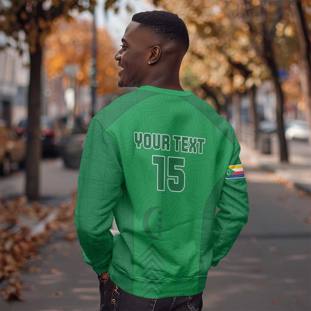 Custom Comoros Football Sweatshirt Go Les Coelacantes LT15