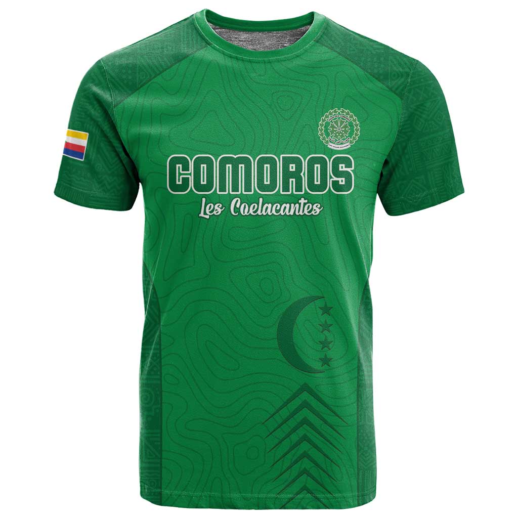 Custom Comoros Football T shirt Go Les Coelacantes LT15
