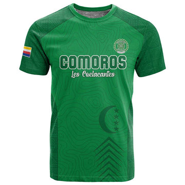 Custom Comoros Football T shirt Go Les Coelacantes LT15