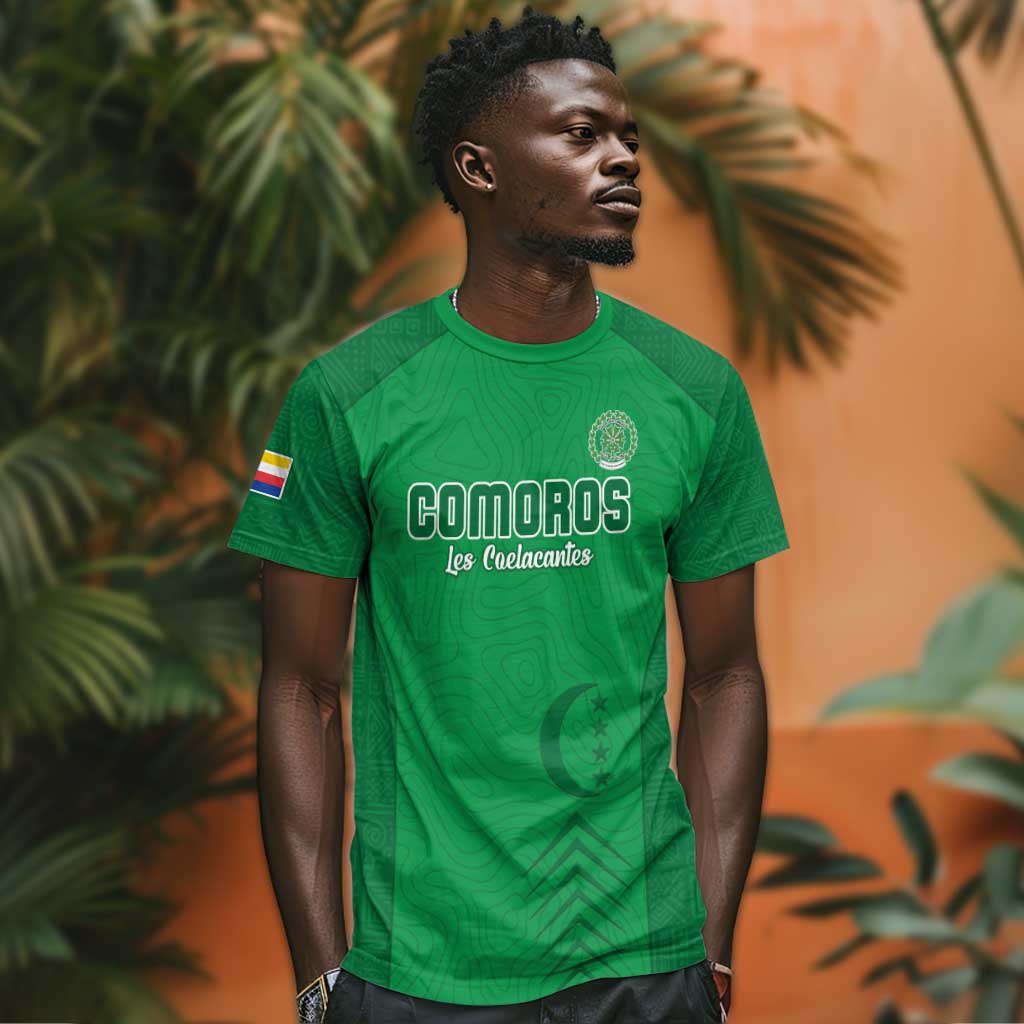Custom Comoros Football T shirt Go Les Coelacantes LT15