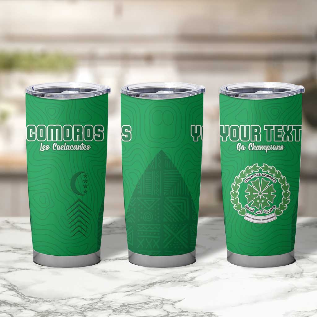 Custom Comoros Football Tumbler Cup Go Les Coelacantes LT15