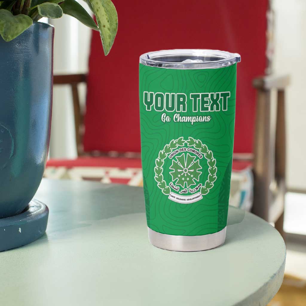 Custom Comoros Football Tumbler Cup Go Les Coelacantes LT15