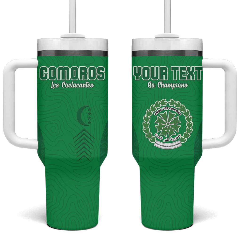 Custom Comoros Football Tumbler With Handle Go Les Coelacantes LT15