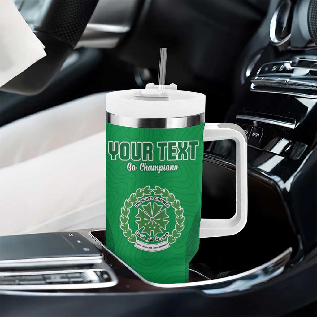 Custom Comoros Football Tumbler With Handle Go Les Coelacantes LT15