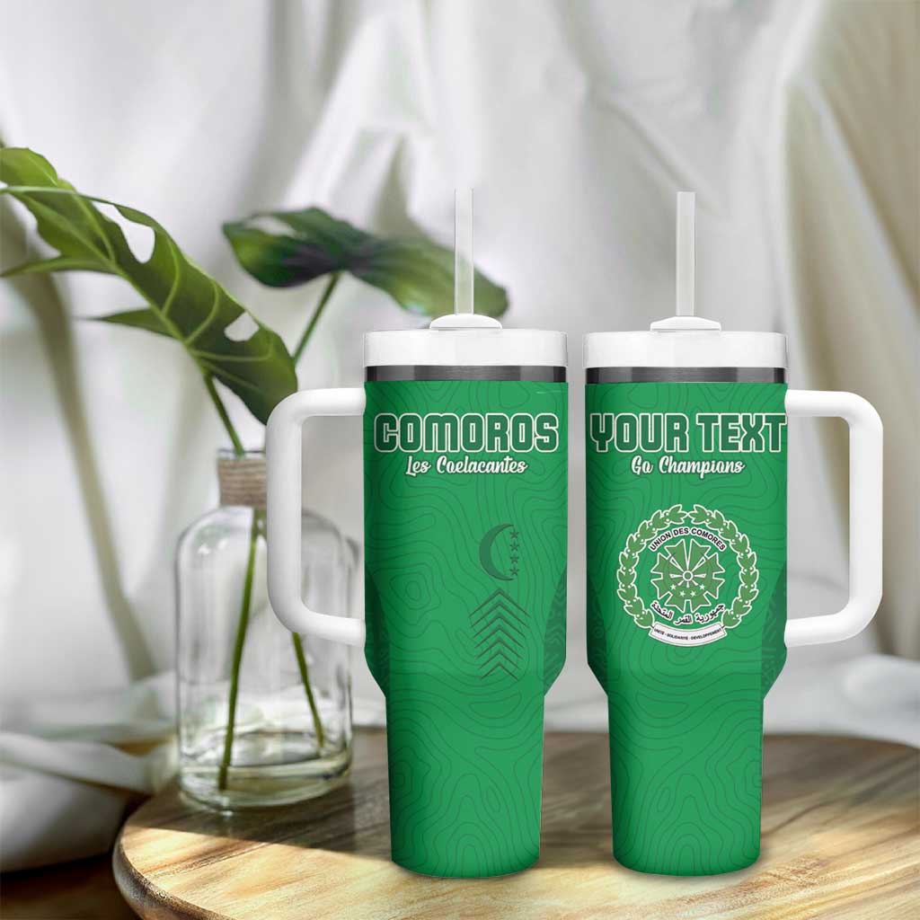 Custom Comoros Football Tumbler With Handle Go Les Coelacantes LT15