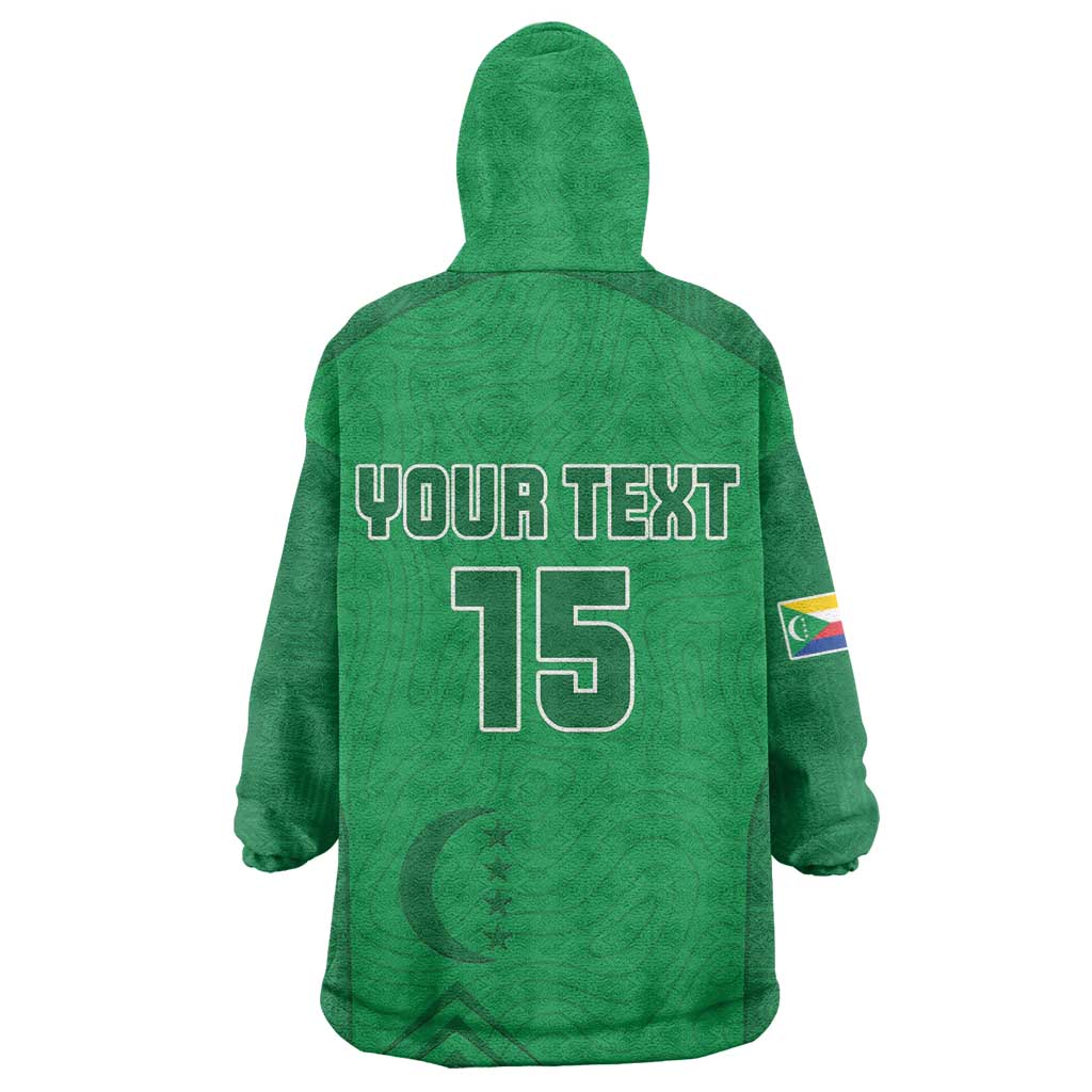 Custom Comoros Football Wearable Blanket Hoodie Go Les Coelacantes LT15