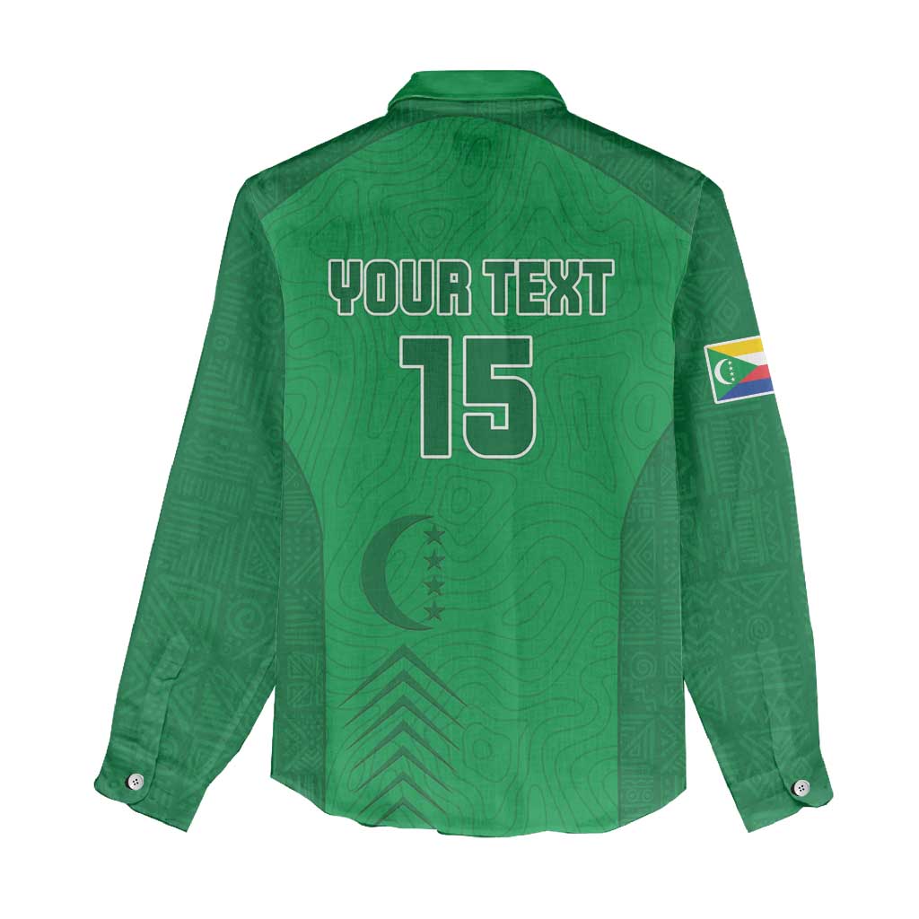 Custom Comoros Football Women Casual Shirt Go Les Coelacantes LT15