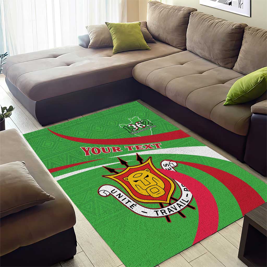 Personalized Burundi Area Rug 63rd Anniversary of Independence LT15
