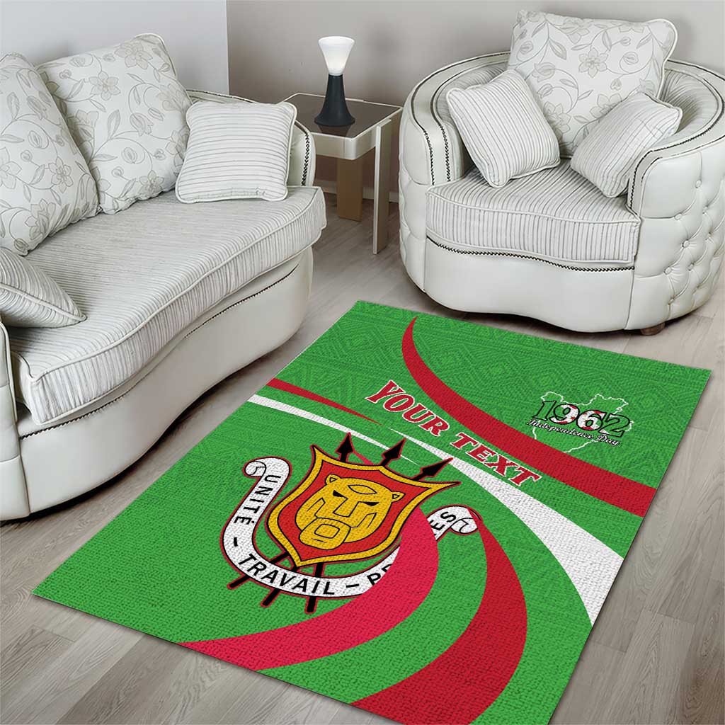 Personalized Burundi Area Rug 63rd Anniversary of Independence LT15