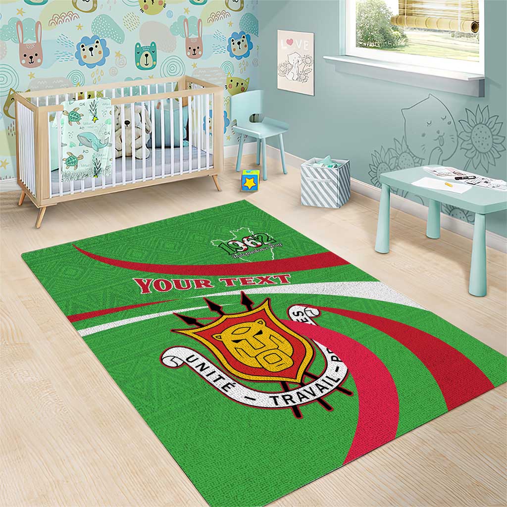 Personalized Burundi Area Rug 63rd Anniversary of Independence LT15