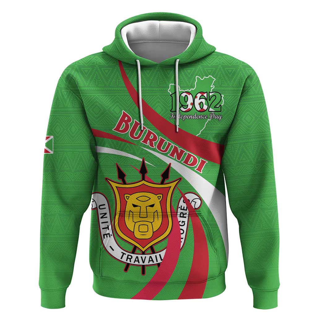 Personalized Burundi Independence Day Hoodie Coat Of Arms With Map LT15