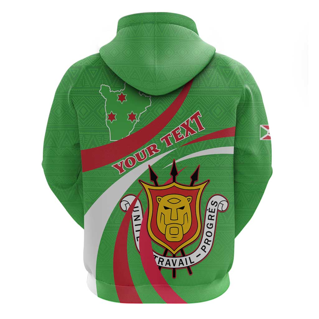 Personalized Burundi Independence Day Hoodie Coat Of Arms With Map LT15