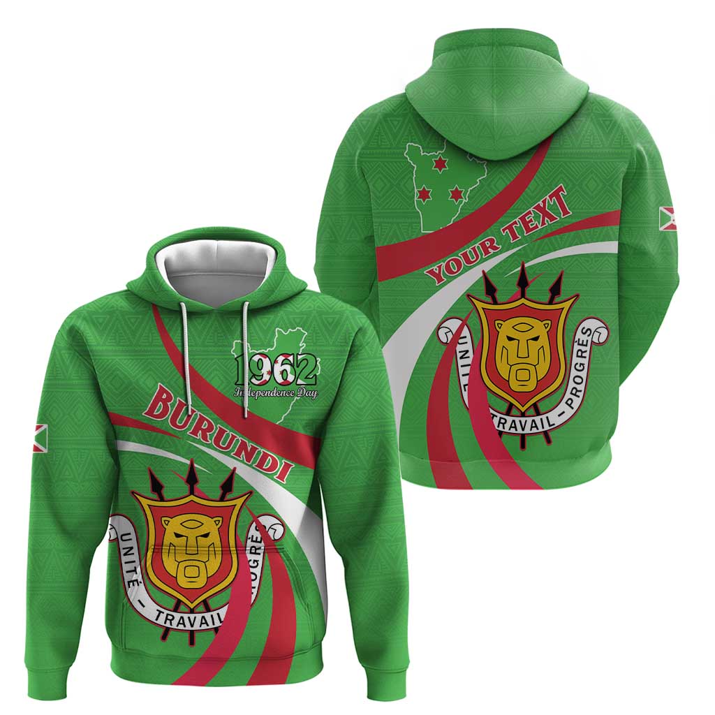 Personalized Burundi Independence Day Hoodie Coat Of Arms With Map LT15
