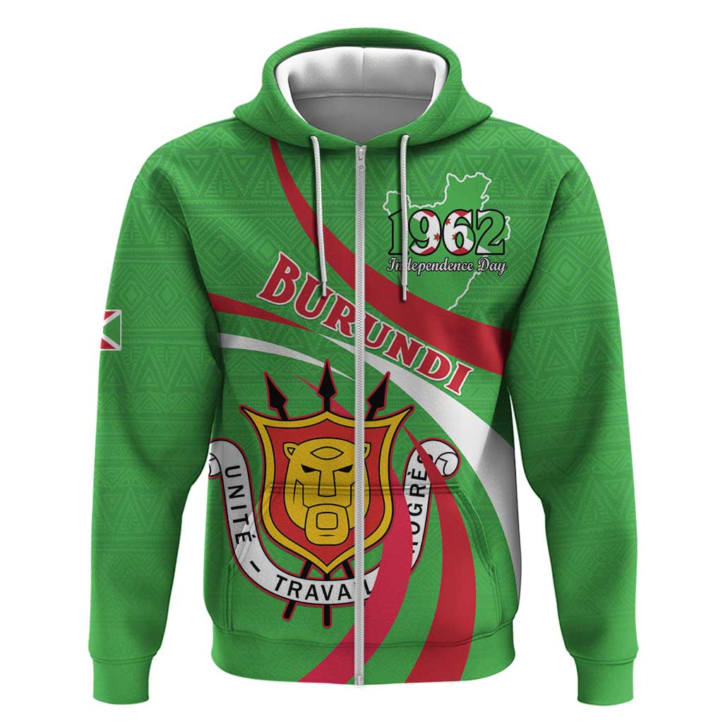 Personalized Burundi Independence Day Hoodie Coat Of Arms With Map LT15