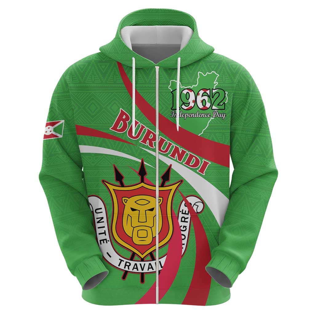 Personalized Burundi Independence Day Hoodie Coat Of Arms With Map LT15