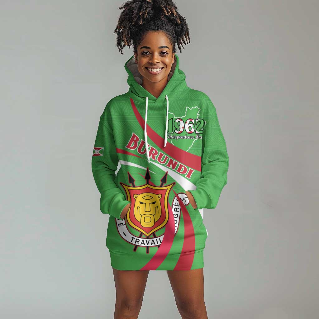 Personalized Burundi Hoodie Dress 63rd Anniversary of Independence LT15