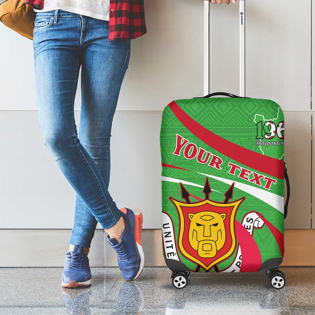 Personalized Burundi Independence Day Luggage Cover Coat Of Arms With Map LT15