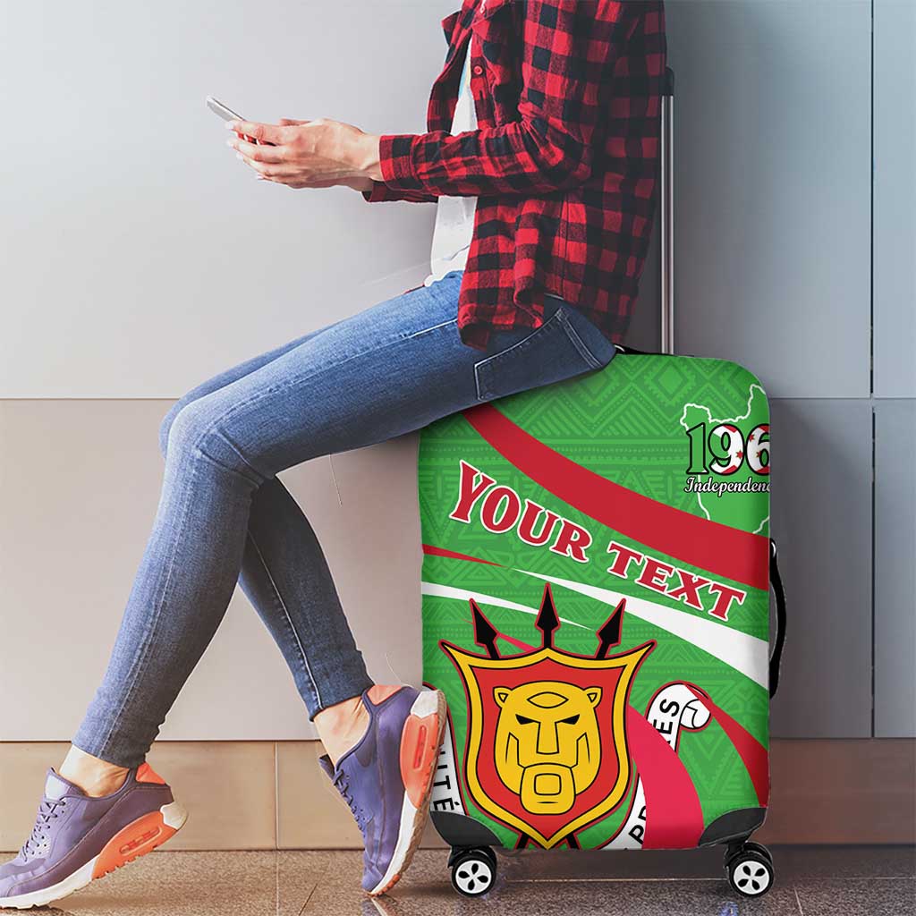 Personalized Burundi Independence Day Luggage Cover Coat Of Arms With Map LT15