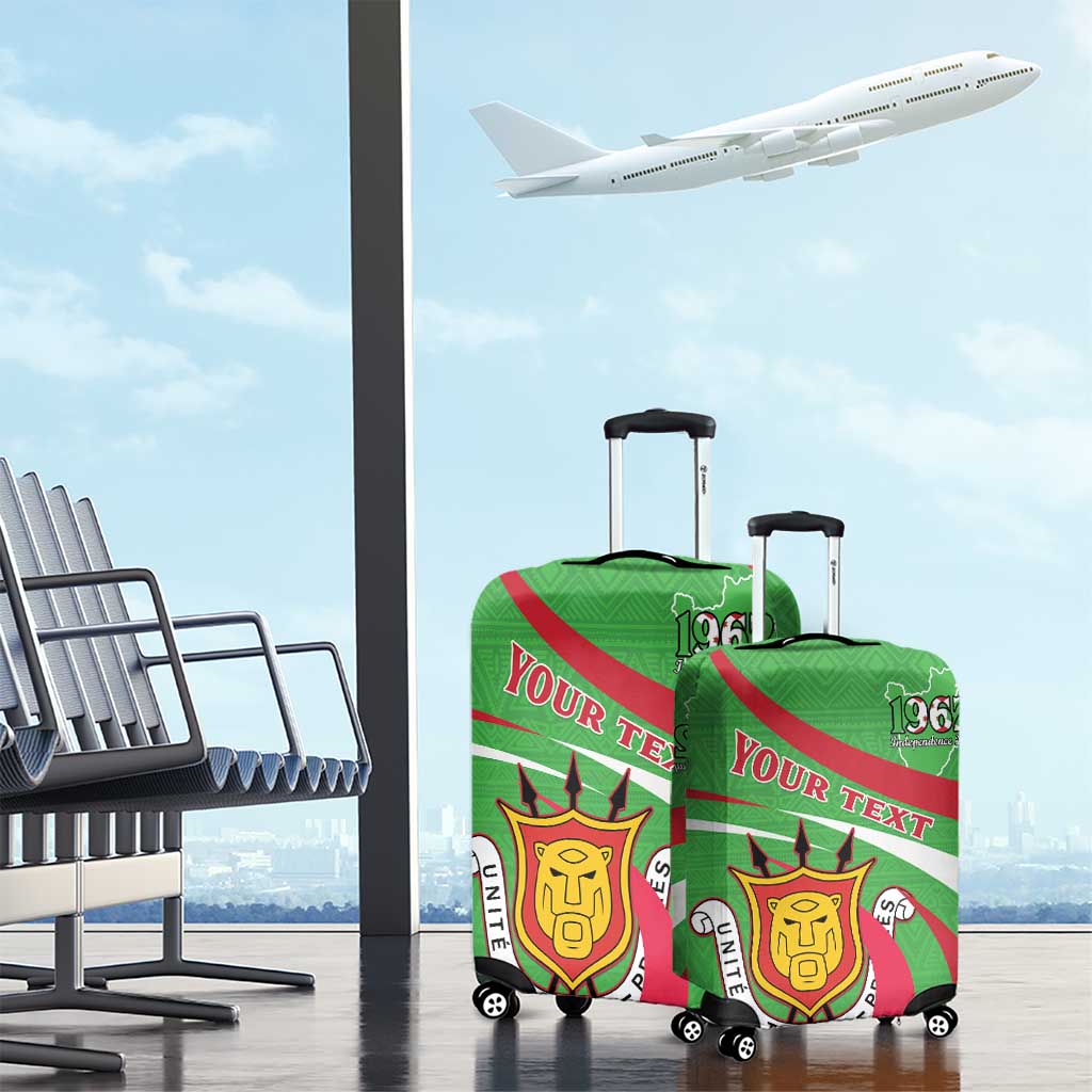Personalized Burundi Independence Day Luggage Cover Coat Of Arms With Map LT15