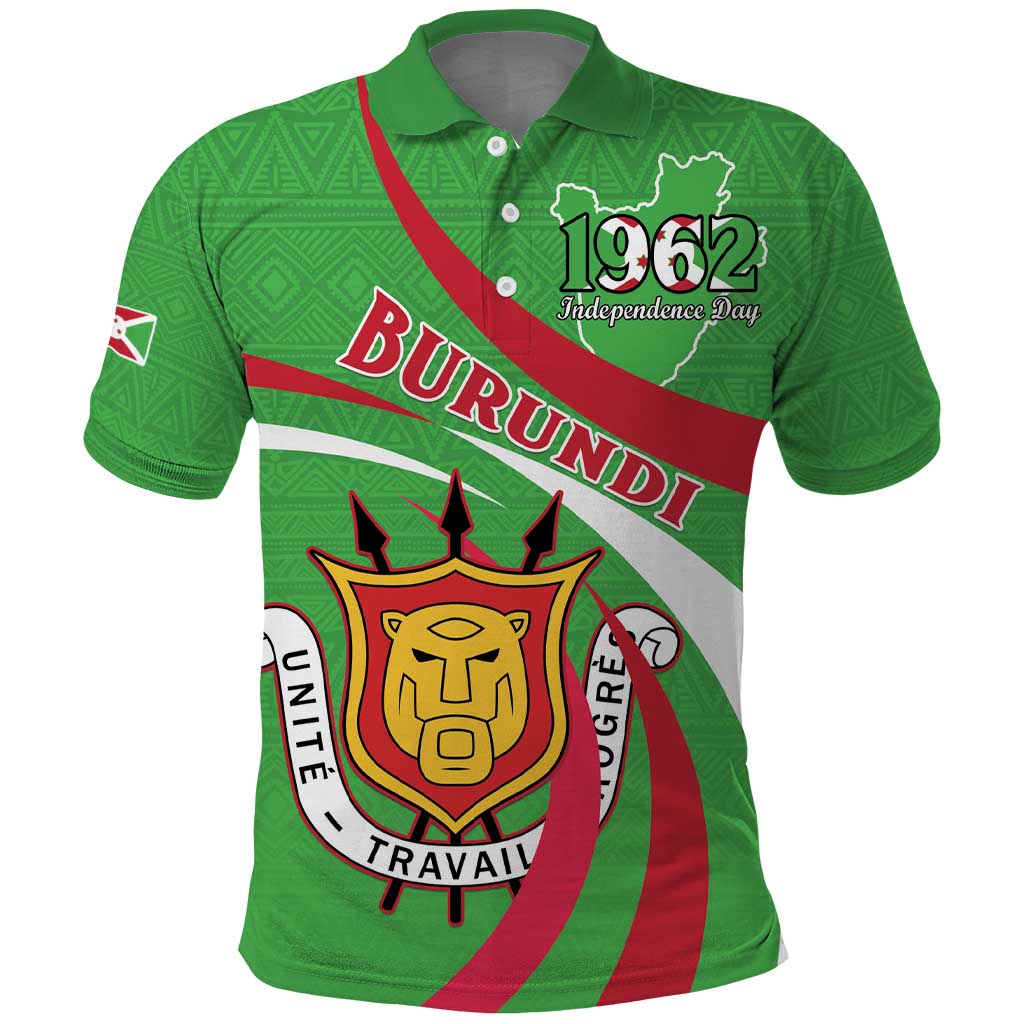 Personalized Burundi Independence Day Polo Shirt Coat Of Arms With Map LT15