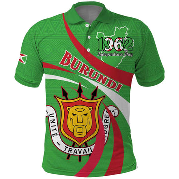 Personalized Burundi Independence Day Polo Shirt Coat Of Arms With Map LT15