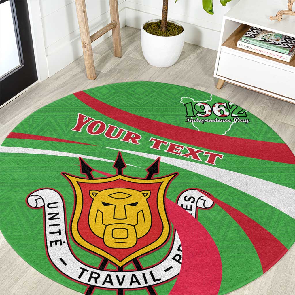 Personalized Burundi Round Carpet 63rd Anniversary of Independence LT15
