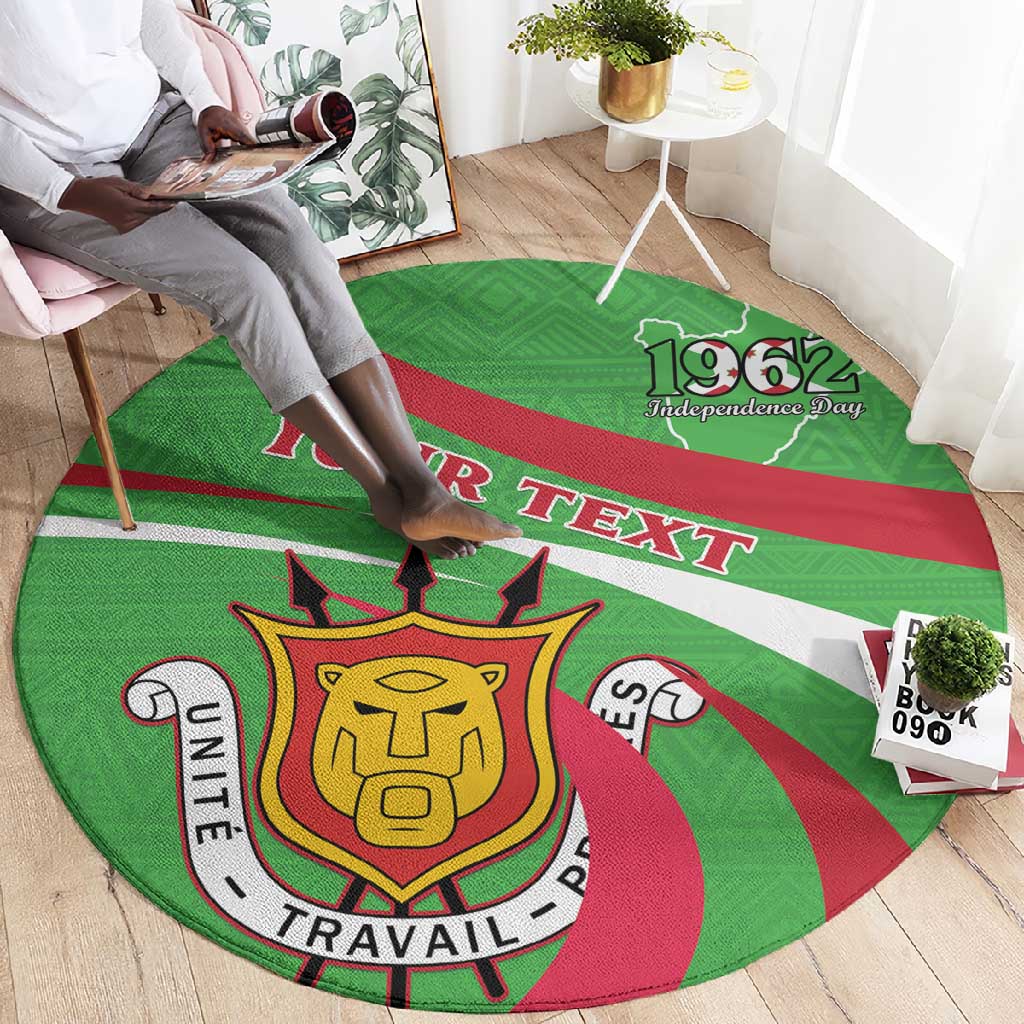 Personalized Burundi Round Carpet 63rd Anniversary of Independence LT15