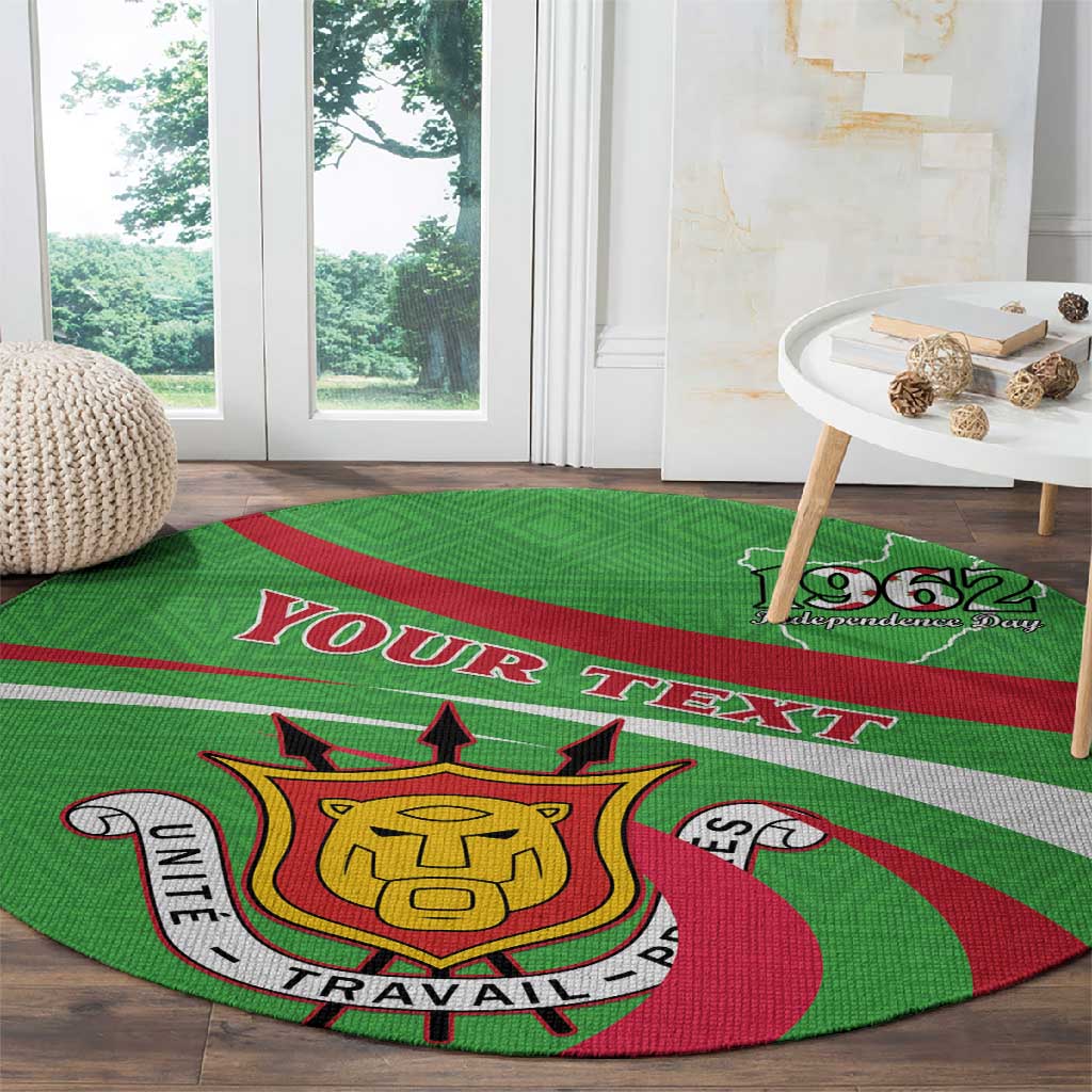 Personalized Burundi Round Carpet 63rd Anniversary of Independence LT15