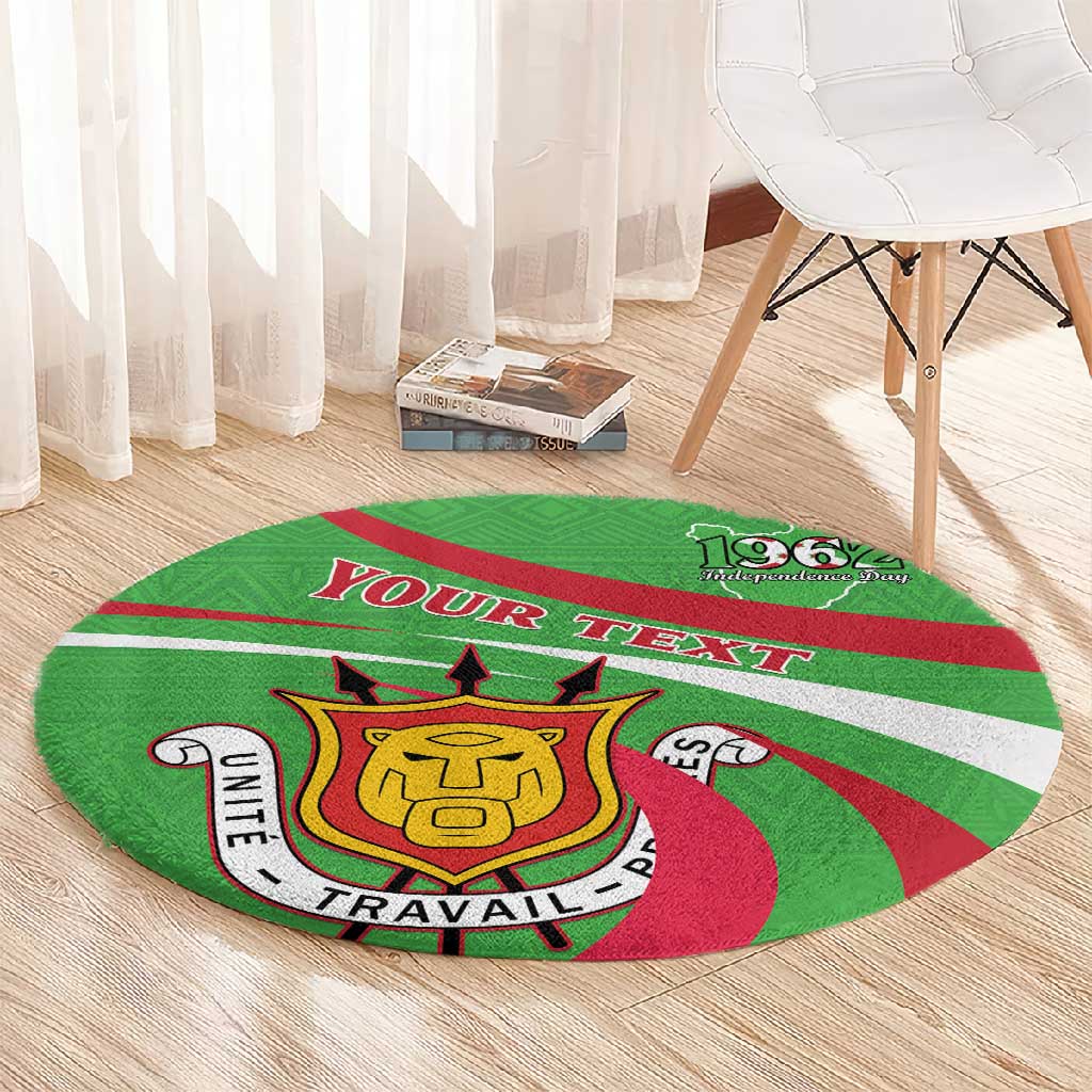 Personalized Burundi Round Carpet 63rd Anniversary of Independence LT15
