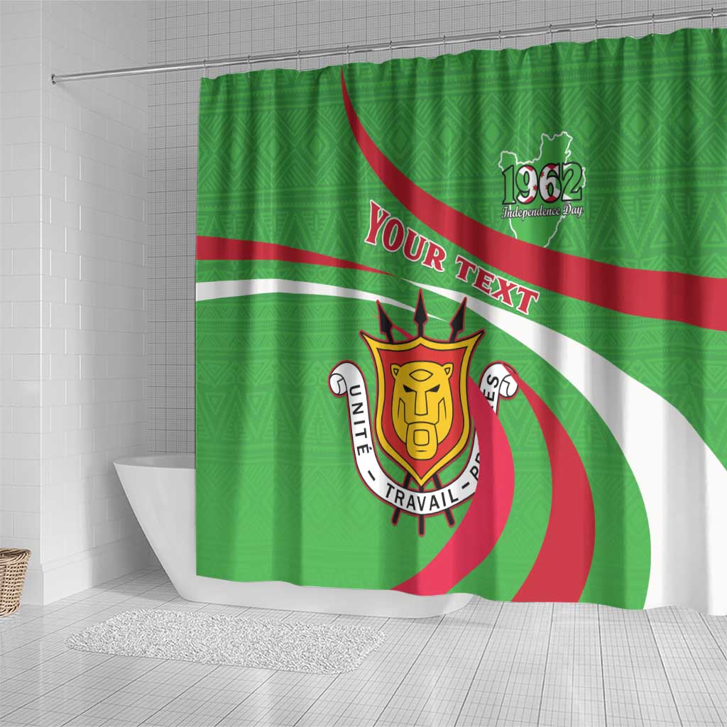 Personalized Burundi Independence Day Shower Curtain Coat Of Arms With Map LT15