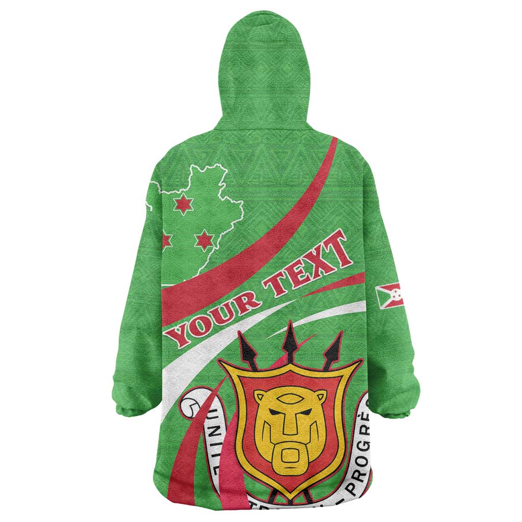 Personalized Burundi Wearable Blanket Hoodie 63rd Anniversary of Independence LT15