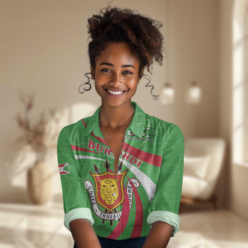 Personalized Burundi Women Casual Shirt 63rd Anniversary of Independence LT15