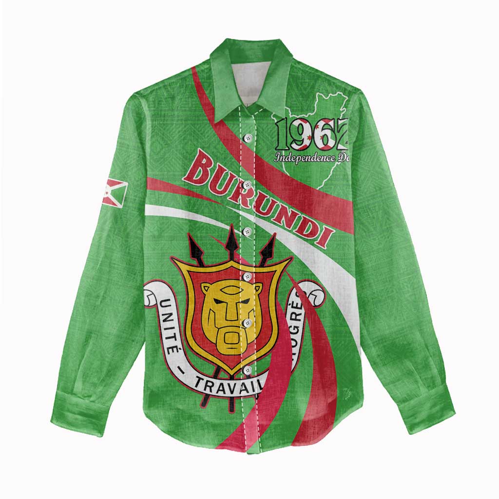 Personalized Burundi Women Casual Shirt 63rd Anniversary of Independence LT15