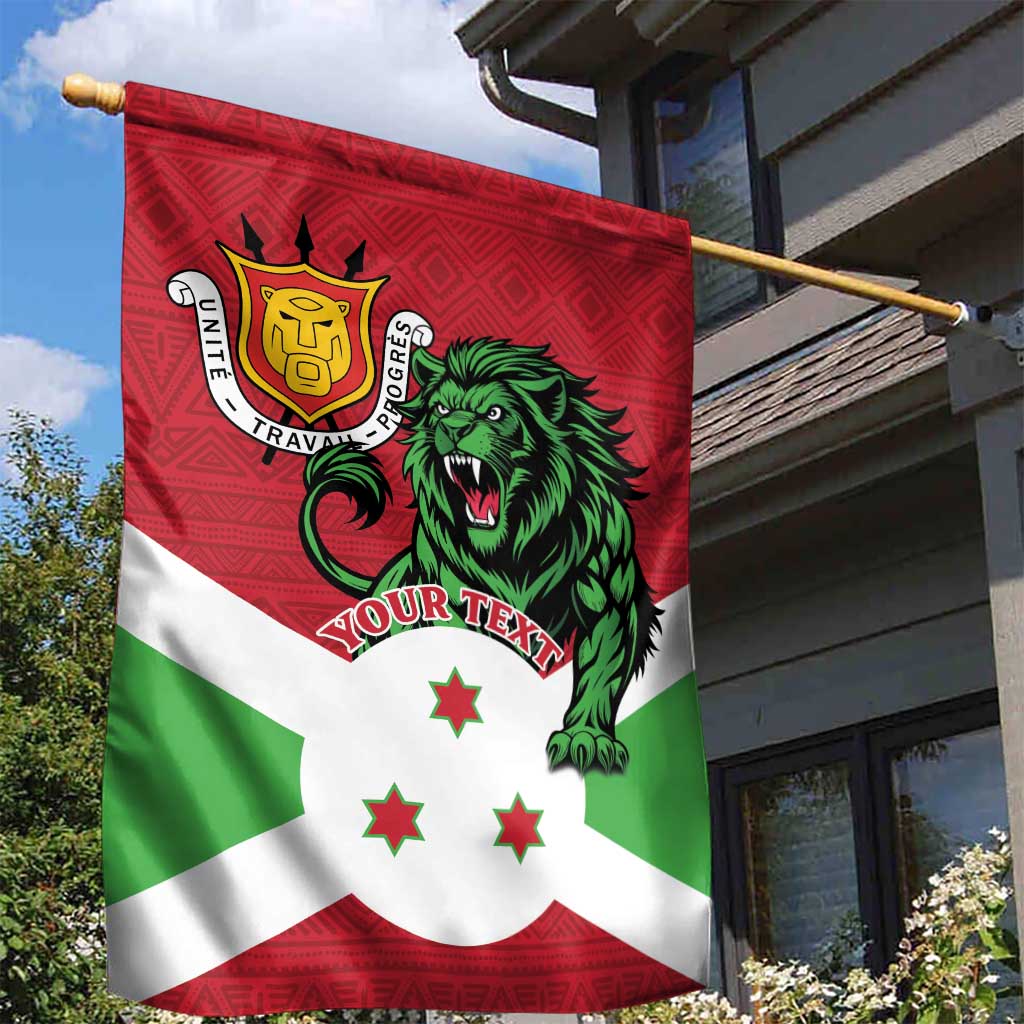 Personalized Jamhuri ya Burundi Garden Flag Lion With Coat Of Arms - Flag Style LT15