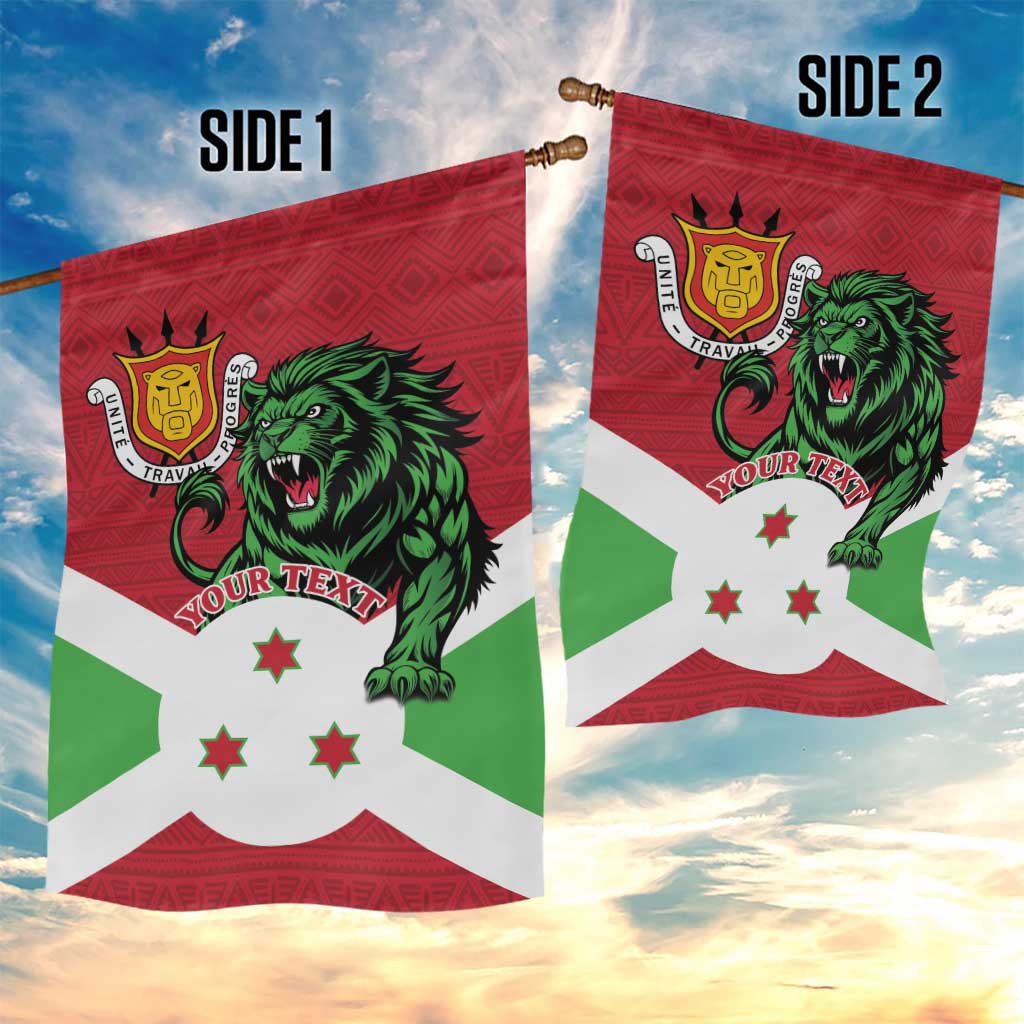 Personalized Jamhuri ya Burundi Garden Flag Lion With Coat Of Arms - Flag Style LT15